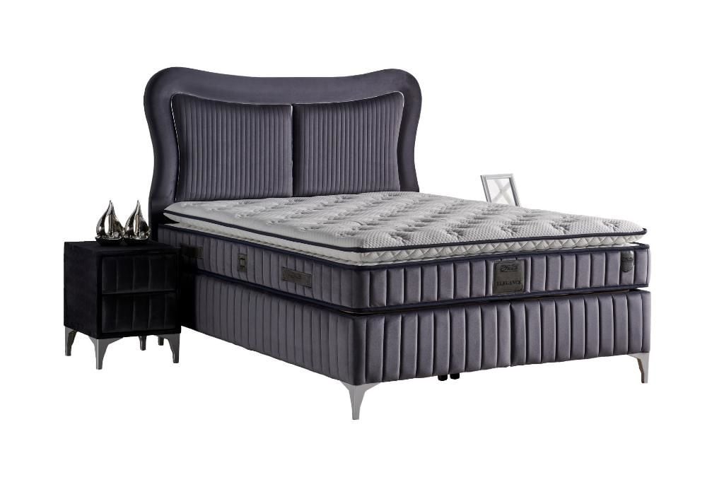 Elegance 150x200 Çift Kişilik Yatak, Baza, Başlık Seti MYB1304B