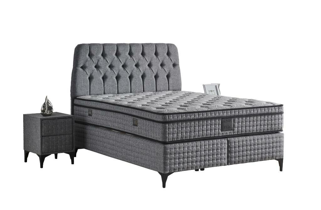 Elia 160x200 Çift Kişilik Yatak, Baza, Başlık Seti MYB1305A