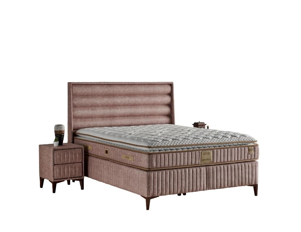 Arobel 160x200 Çift Kişilik Yatak, Baza, Başlık Seti MYB1312A