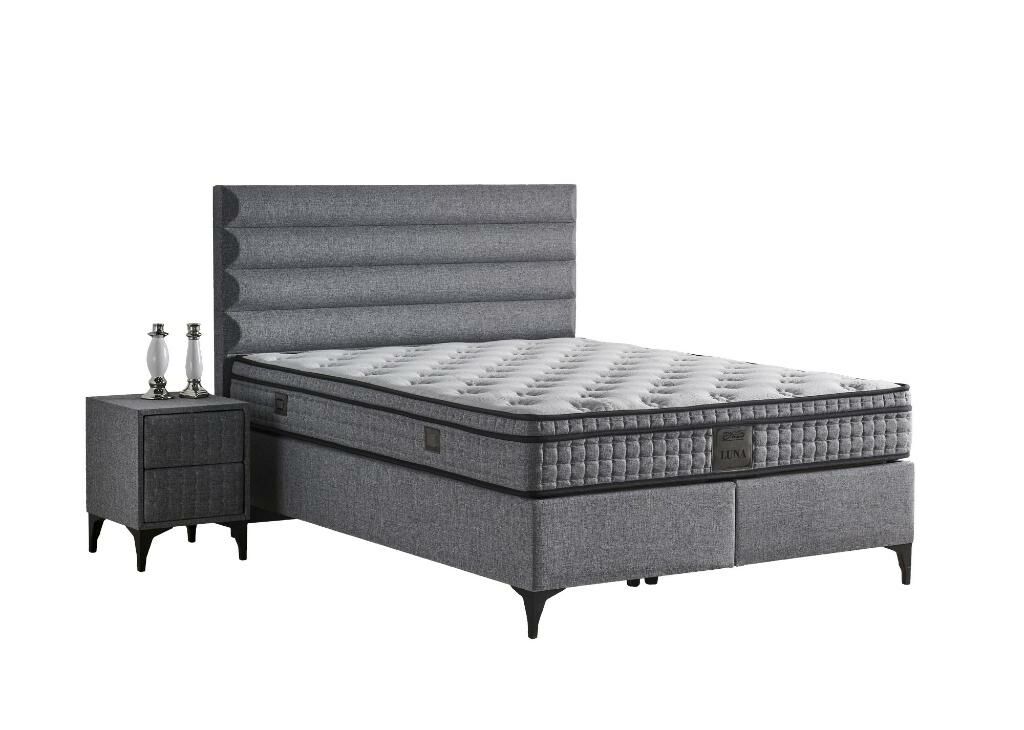 Luna 140x190 Çift Kişilik Yatak, Baza, Başlık Seti MYB1313A