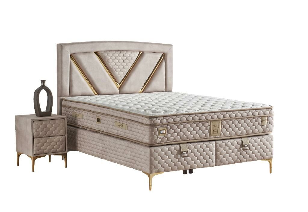 Niobe 160x200 Çift Kişilik Yatak, Baza, Başlık Seti MYB1322A