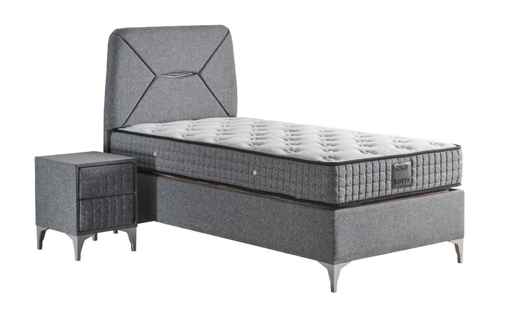 Lotus 120x200 Tek Kişilik Yatak, Baza, Başlık Seti MYB1326