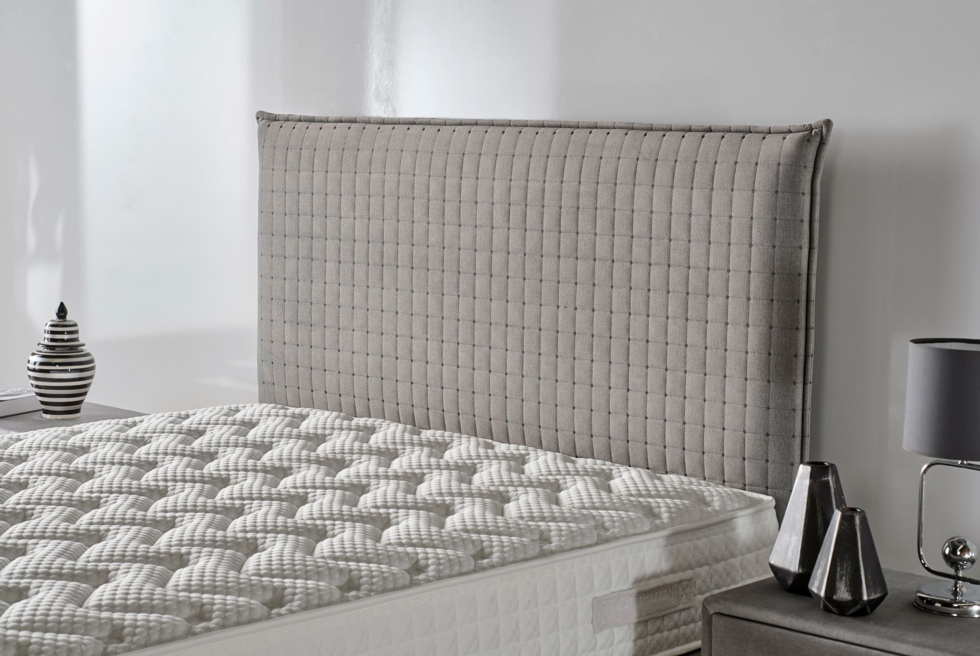 Comfort Gri 180 cm Çift Kişilik Baza Başlığı CB3215