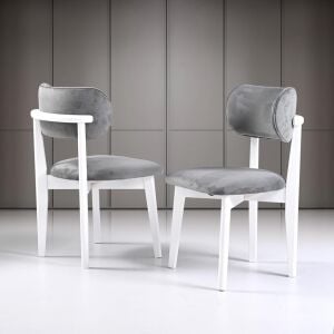 Hayal Beyaz Yuvarlak Masa & Atlas Beyaz Sandalye Takımı HDR1202