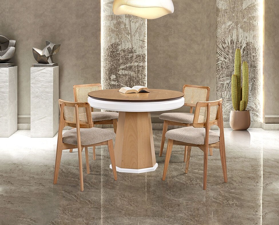 Hayal Nature Yuvarlak Masa & Yonca Hasır Sandalye Takımı HDR1203