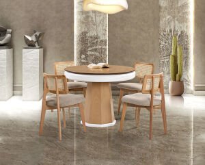 Hayal Nature Yuvarlak Masa & Yonca Hasır Sandalye Takımı HDR1203