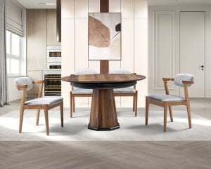 Hayal Parke Yuvarlak Masa & Zeus Sandalye Takımı HDR1204