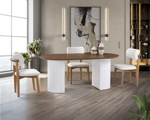 Ece Oval Masa & Atlas Sandalye Takımı HDR1212