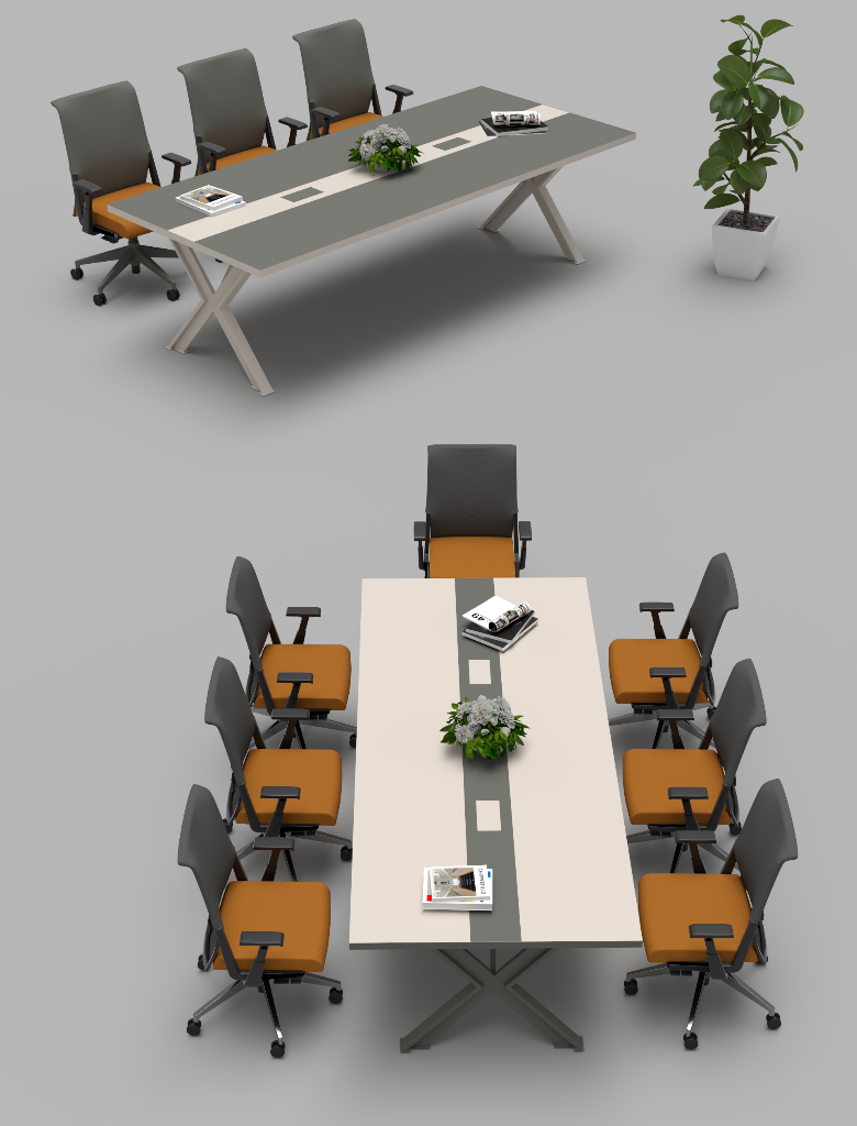 MS-02 260x120cm Ofis Toplantı Masası CLN1060