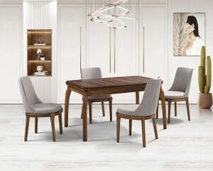 Nil Ceviz Masa & Klasik Sandalye Takımı HDR1224