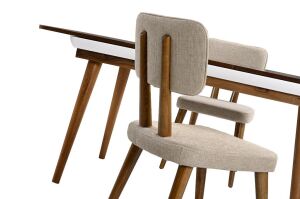 Milano Beyaz Masa & Derin Sandalye Takımı HDR1228