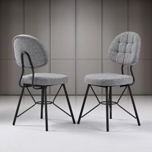 Vegas Siyah Mermer Masa & Gözde Siyah Benç Takımı Takımı HDR1273