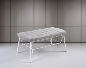 Vegas Beyaz Mermer Masa & Gözde Beyaz Benç Takımı Takımı HDR1274