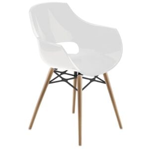 Opal Wox (kayın) Beyaz Ahşap Ayaklı Sandalye PPT1318