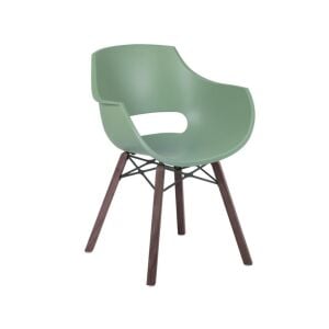 Opal Wox Pro (iroko-meşe) Pastel Yeşil Ahşap Ayaklı Sandalye PPT1326