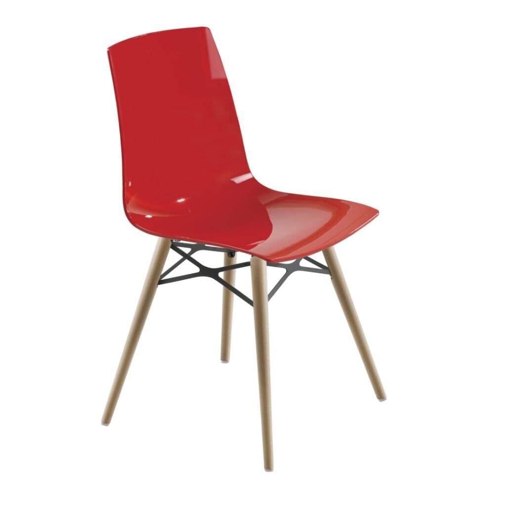 X-treme S Wox (kayın) Solid Kırmızı - Kayın Ahşap Mutfak Sandalyesi PPT1434