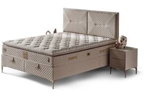 Petra 100x200 Tek Kişilik Yatak, Baza, Başlık Seti