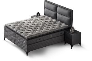 Royal 150x200 Çift Kişilik Yatak, Baza, Başlık Seti