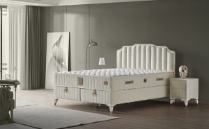 Safir 150x200 Çift Kişilik Yatak, Baza, Başlık Seti