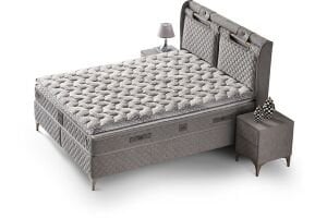 Truva 140x190 Çift Kişilik Yatak, Baza, Başlık Seti