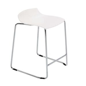 X-treme Sled Solid Beyaz - Krom Kaplama Bar Taburesi PPT1635