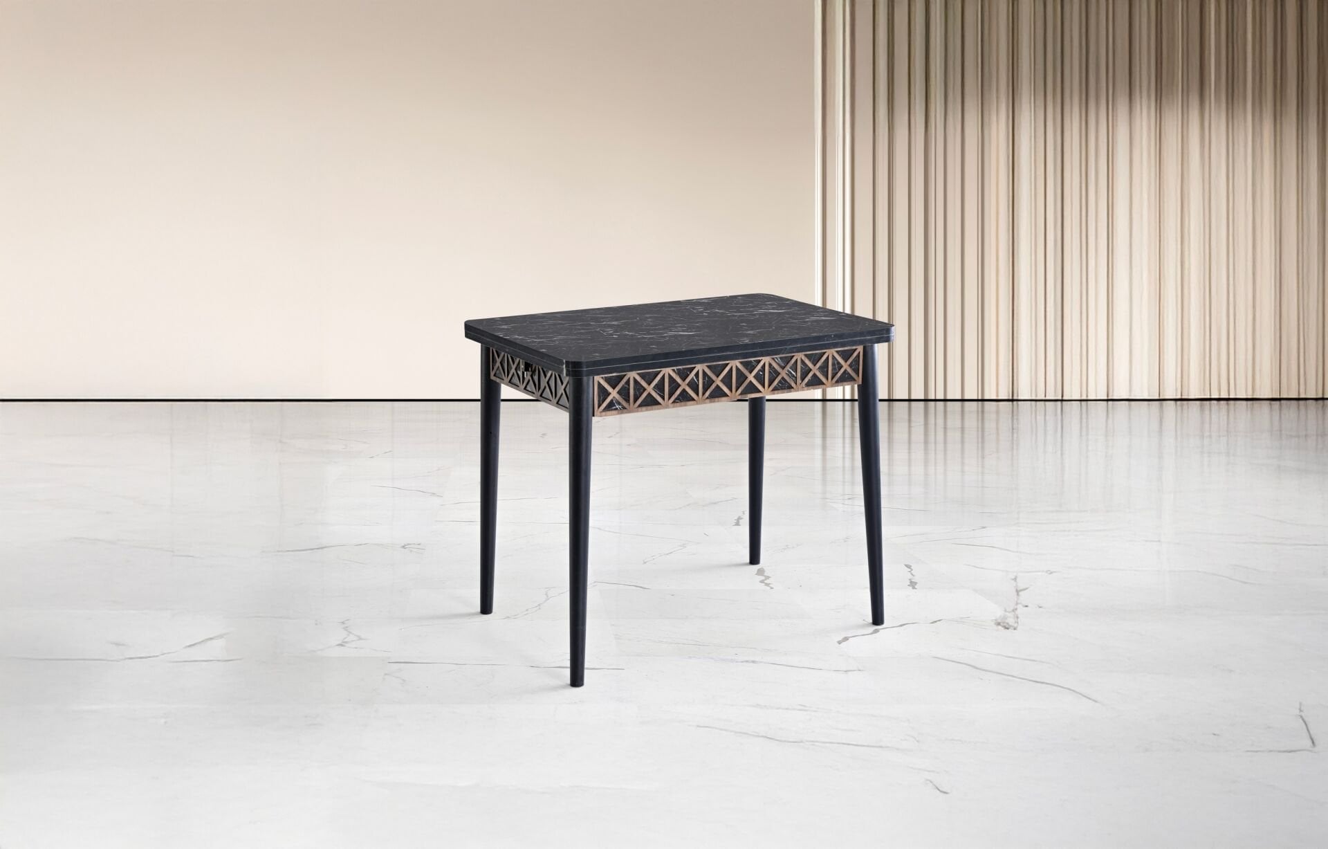 Büyüyen Masa Siyah Mermer TN0644A