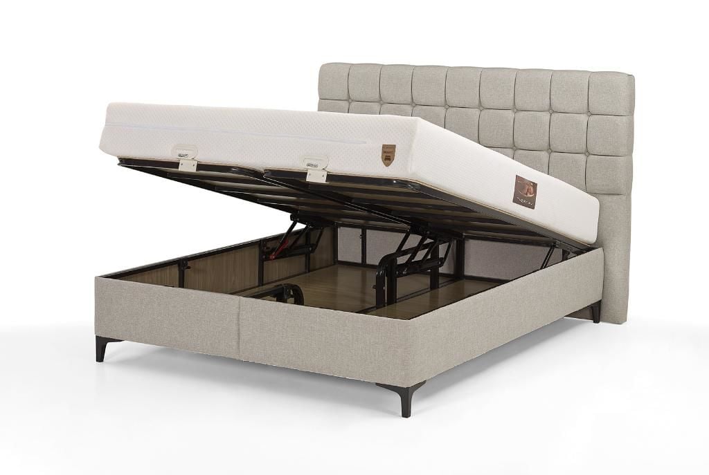 MD Sidney 200x200 Double Divan Base, Headboard Set GM1168