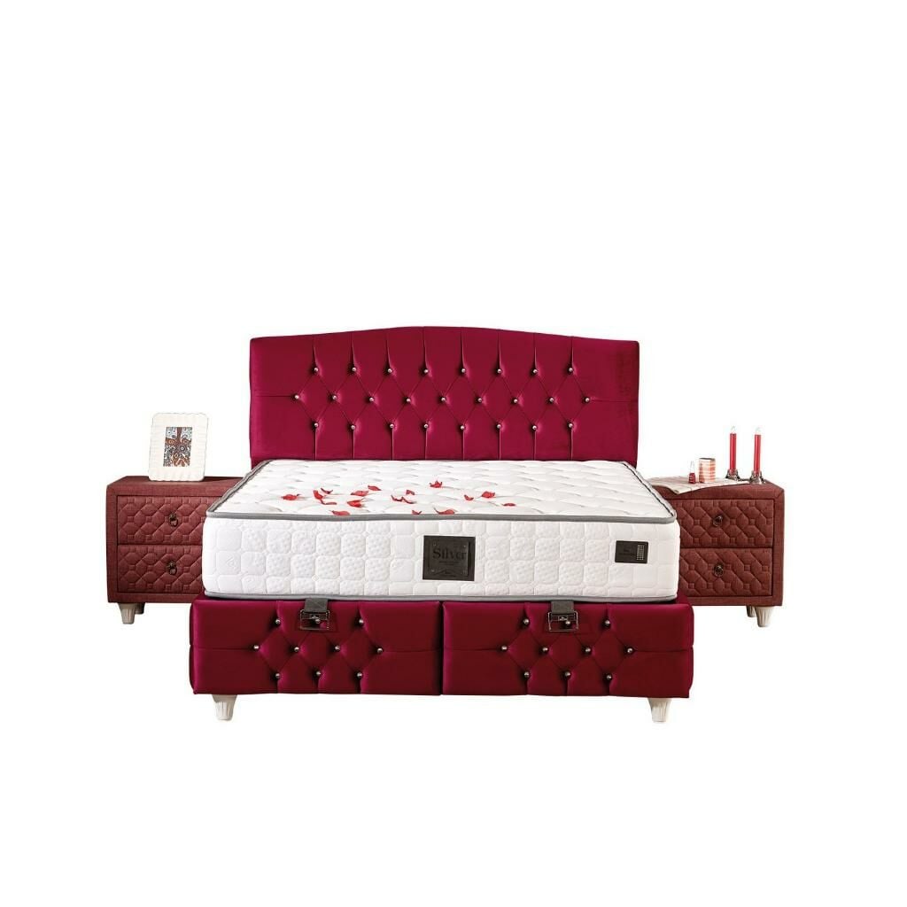 Soft 120X200 Single Mattress, Divan Base, Headboard Set EY113