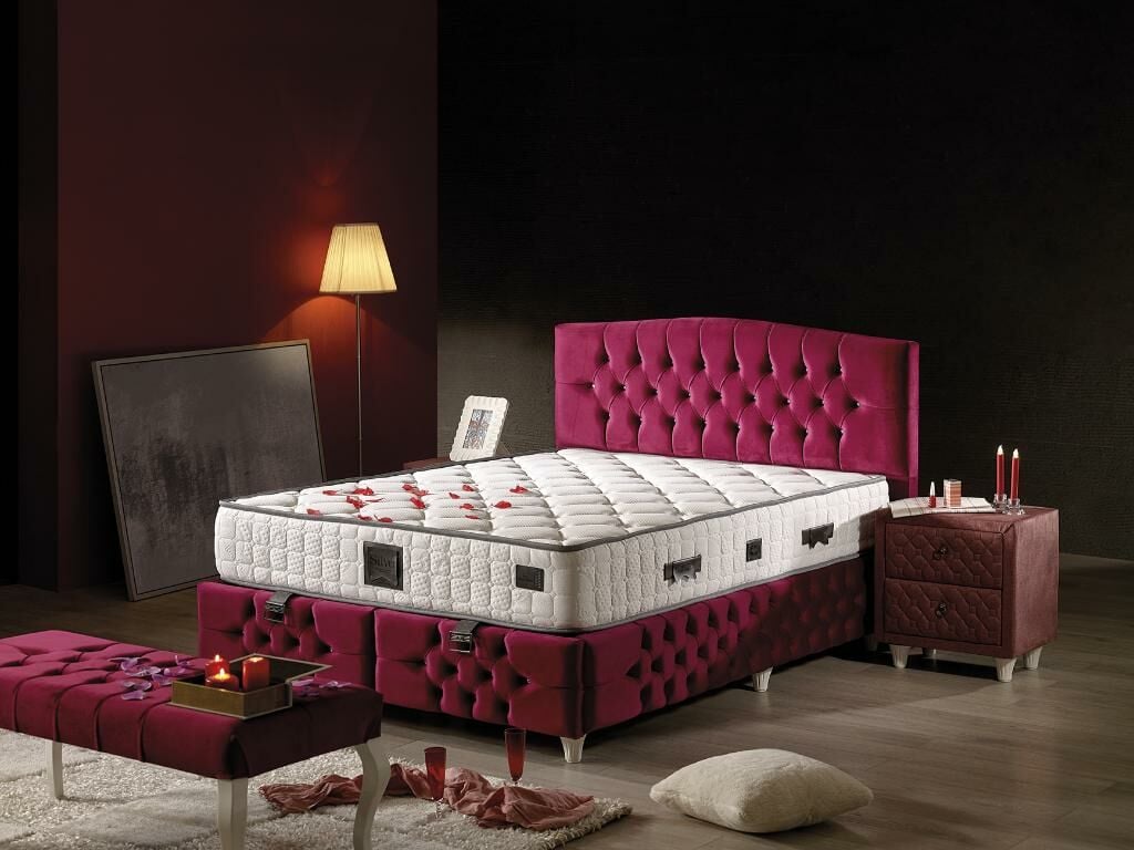 Soft 120X200 Single Mattress, Divan Base, Headboard Set EY113