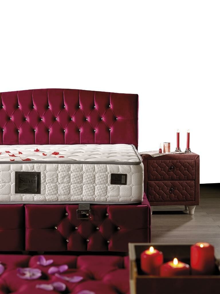 Soft 120X200 Single Mattress, Divan Base, Headboard Set EY113