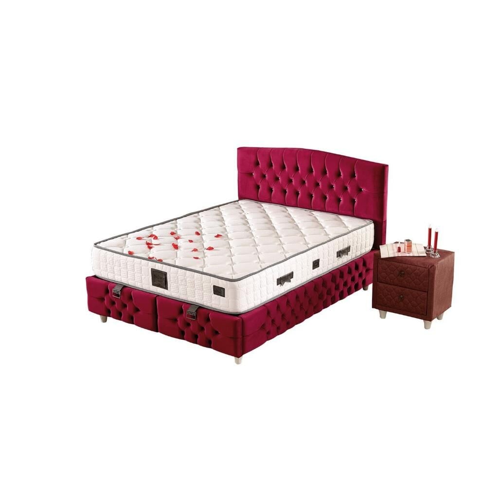 Soft 150X200 Double Mattress, Divan Base, Headboard Set EY113