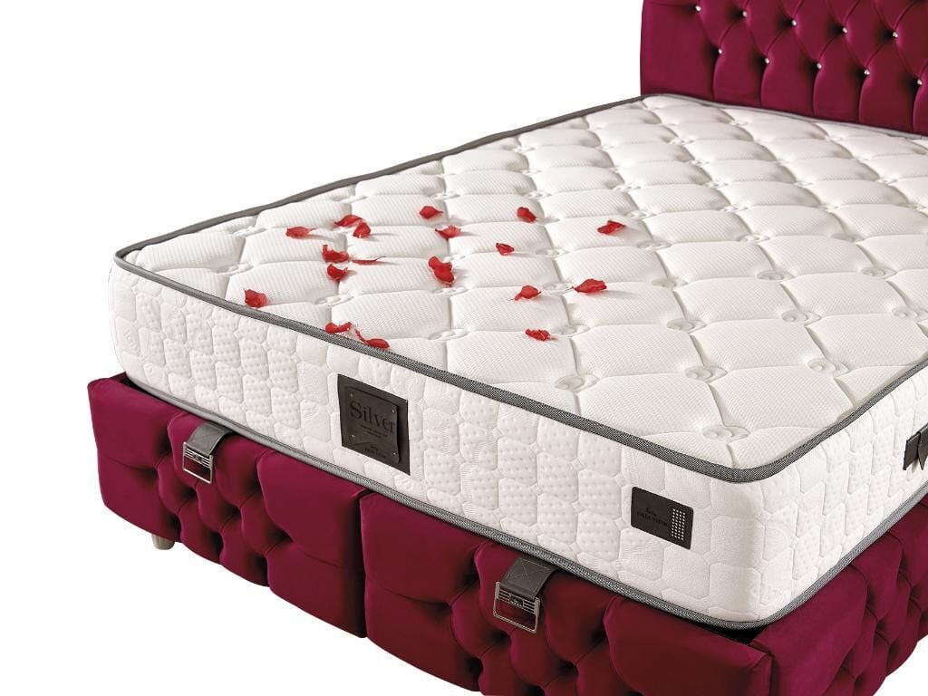 Soft 150X200 Double Mattress, Divan Base, Headboard Set EY113