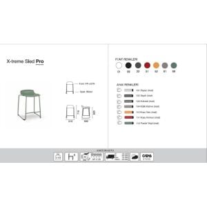 X-treme Sled Pro Küllü Kahve - Siyah Bar Taburesi PPT1651
