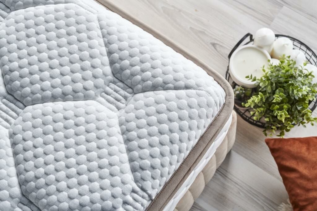 Cotton Plus Mink 160x200 Double Mattress, Divan Base, Headboard Set CB2001