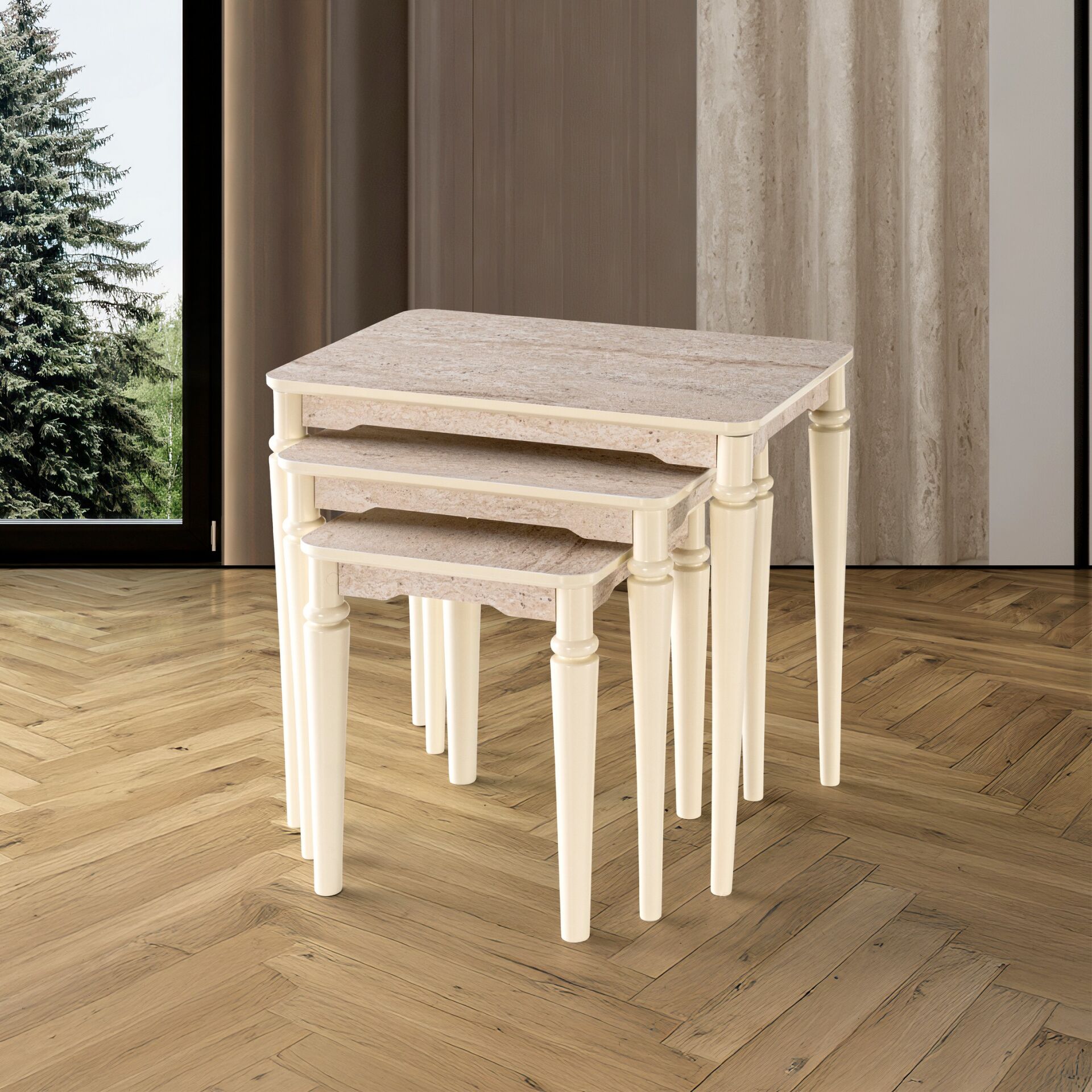 İzmir Zigon Sehpa Traverten TN0651