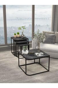 MD Damla Sehpa Seti Bendir Siyah