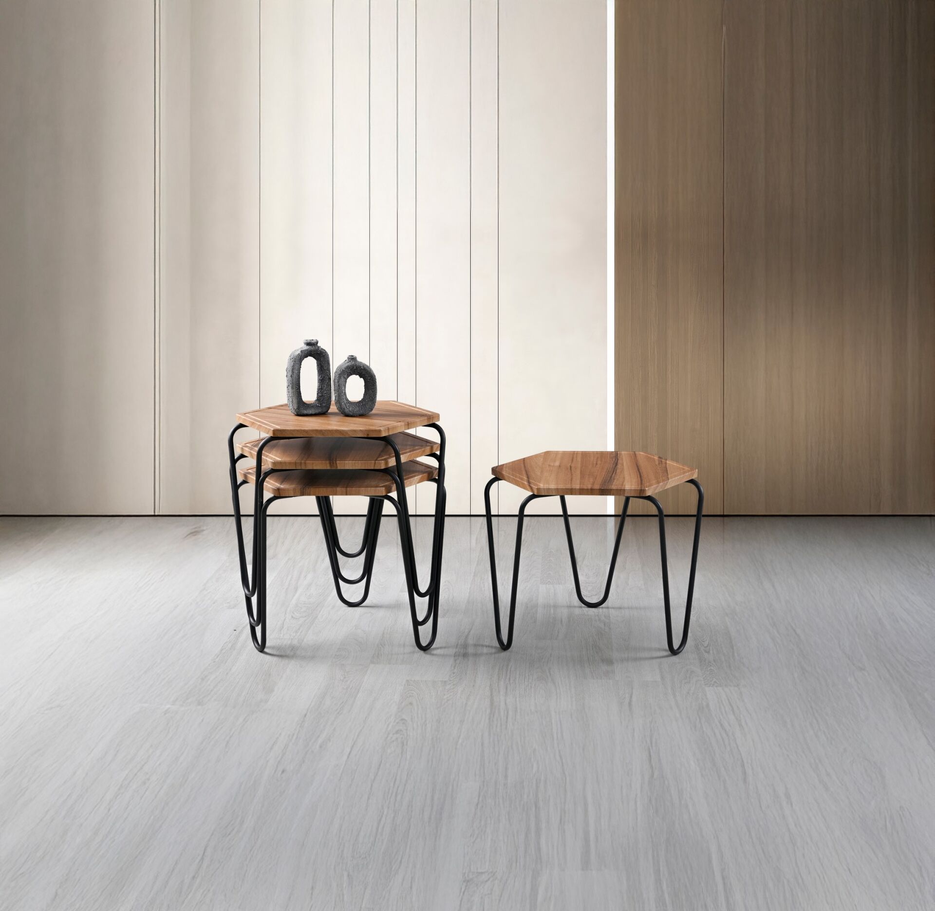 Piramit Zigon Sehpa Ceviz TN0658