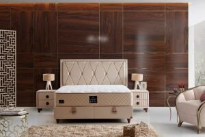 Lozan Plus 140x200 Çift Kişilik Yatak, Baza, Başlık Seti CP1032