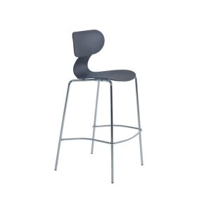 Yugo-S Bar Antrasit - Krom Kaplama Bar Sandalyesi PPT1664