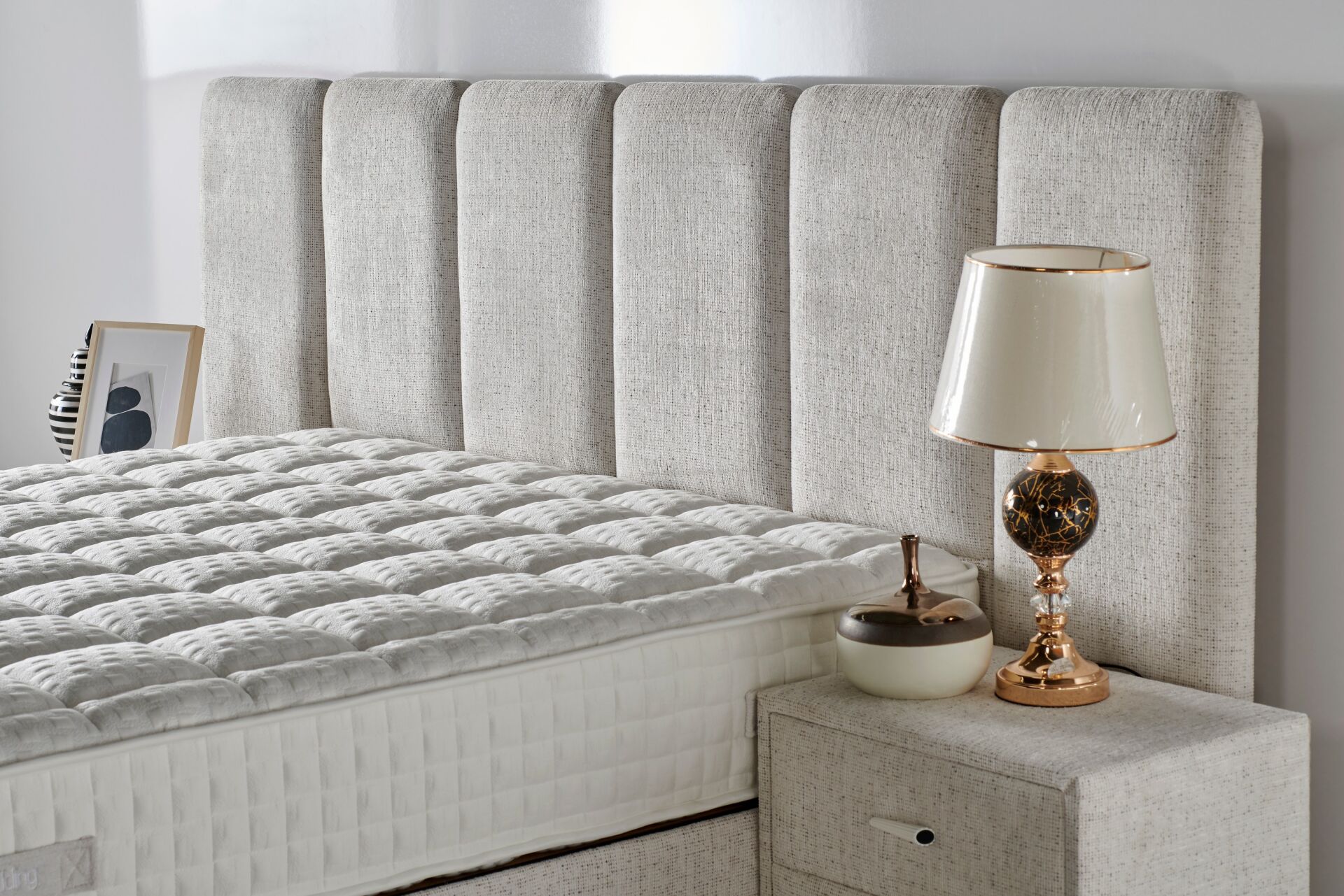 Angel Modern 180x200 Double Divan Base and Headboard Set CB3409