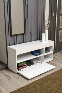MD Ayakkabılık Dolabı Beyaz 90 cm