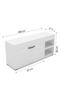 MD Ayakkabılık Dolabı Beyaz 90 cm