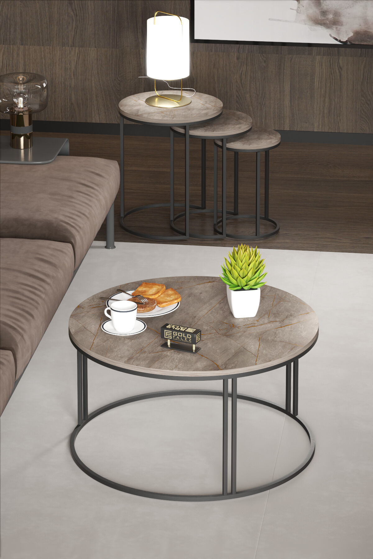 MD C Nesting Table Set Gordion 4-piece