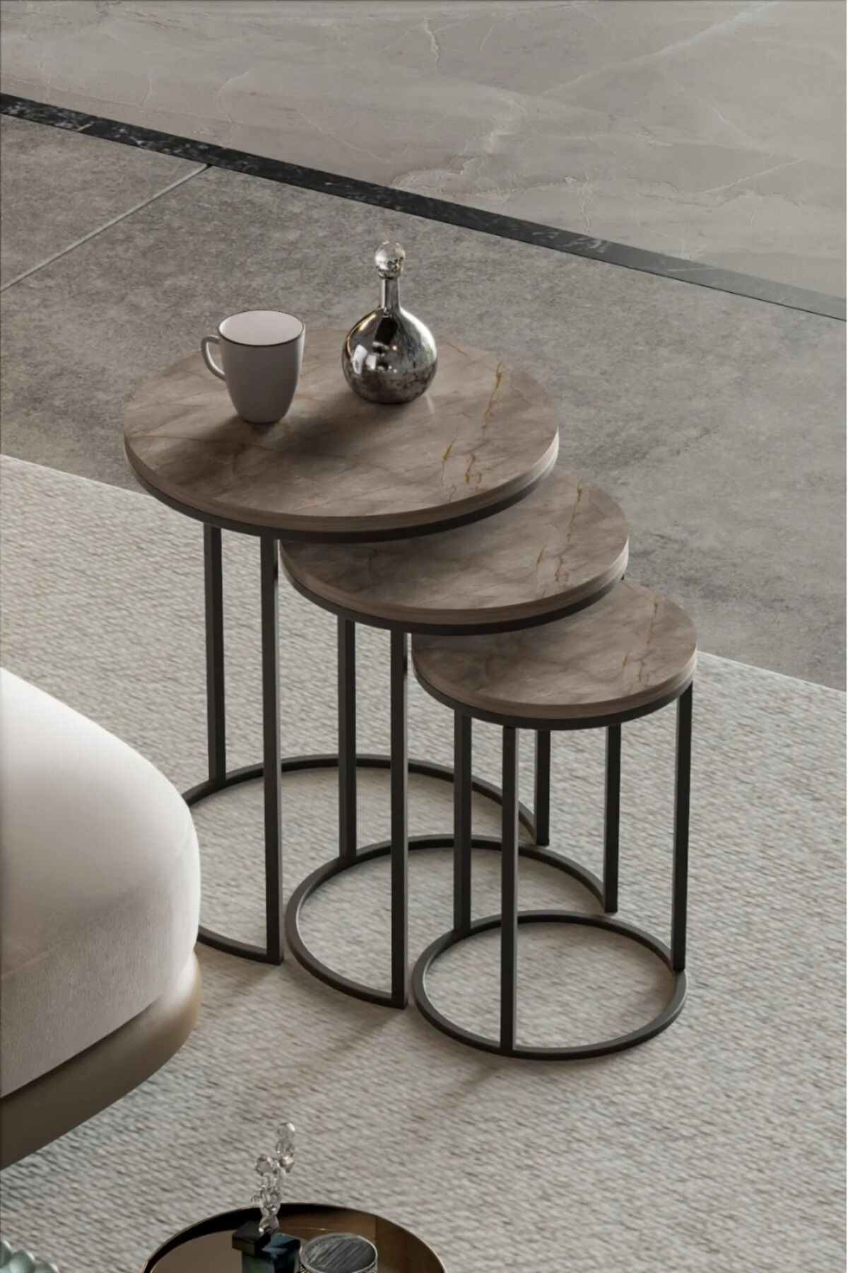 MD C Nesting Table Set Gordion 4-piece