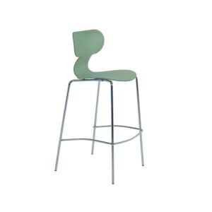 Yugo-S Bar Pastel Yeşil - Krom Kaplama Bar Sandalyesi PPT1667