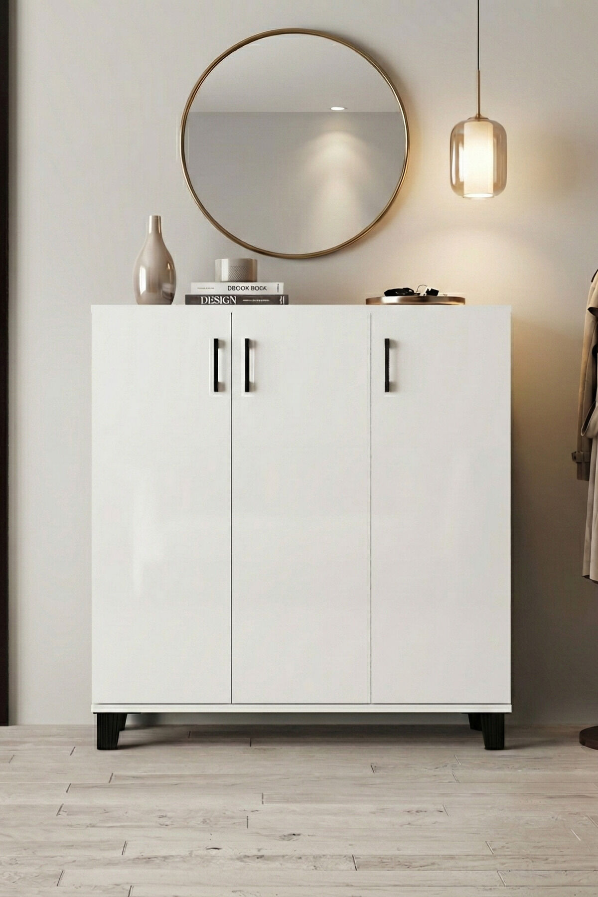 MD Ayakkabılık Dolabı Beyaz 105 cm