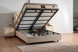 Mia 140x190 Çift Kişilik Baza, Başlık Seti MBL1423