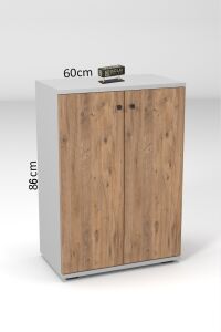 MD Kapaklı Ayakkabılık Çam Beyaz 86 cm
