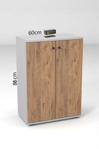 MD Kapaklı Ayakkabılık Çam Beyaz 86 cm