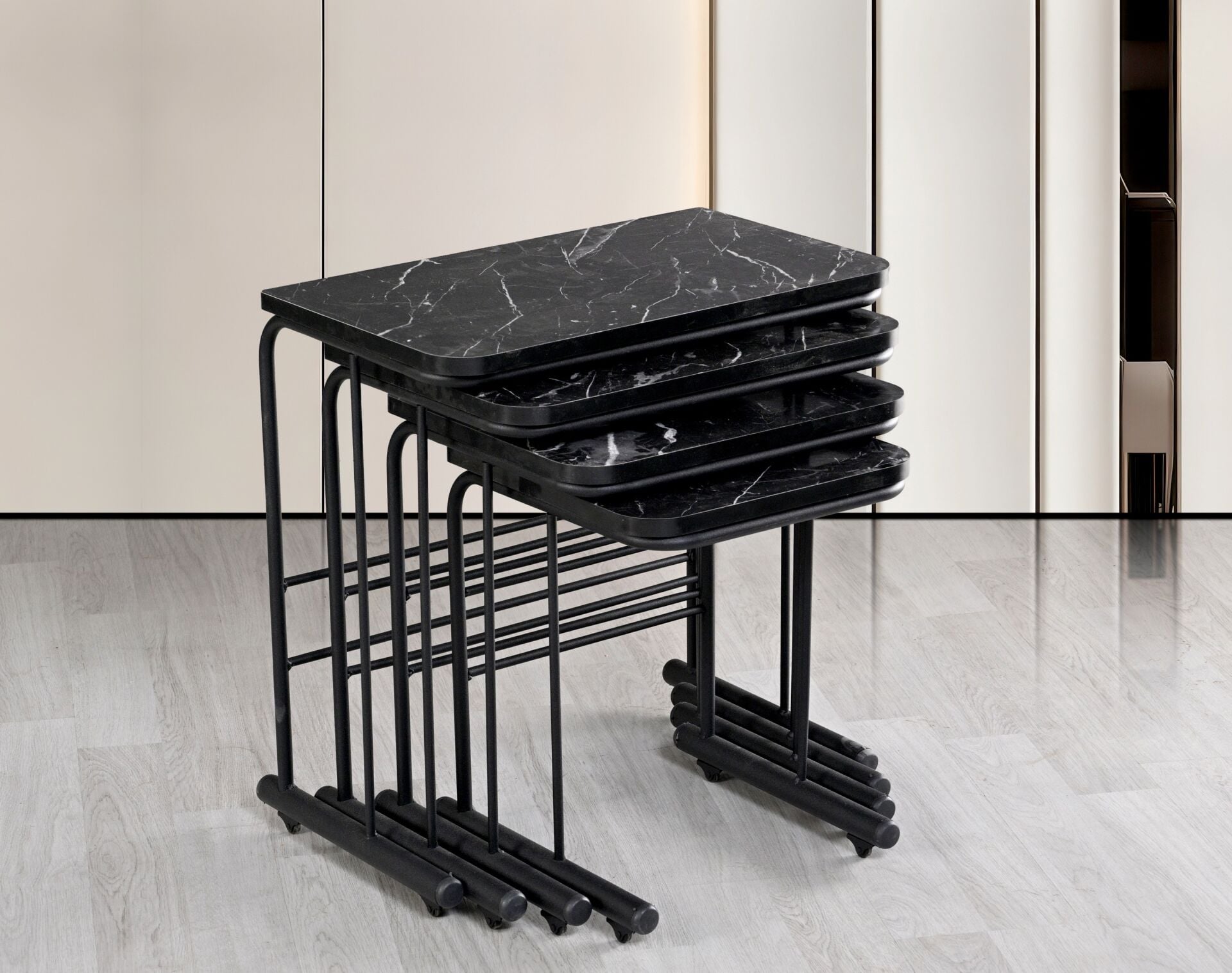 Tual Zigon Sehpa Siyah Mermer TN0672